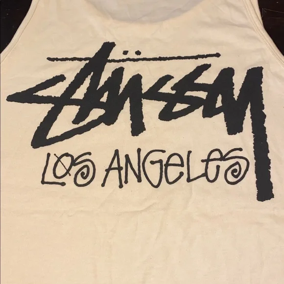 🆕 Stussy Los Angeles white tank top. Stüssy LA size XL - Picture 5 of 9